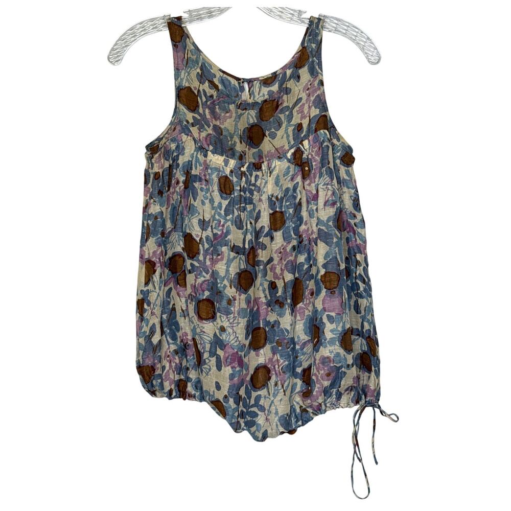 Tracy Reese for Bergdorf Goodman linen silk summer sleeveless top small